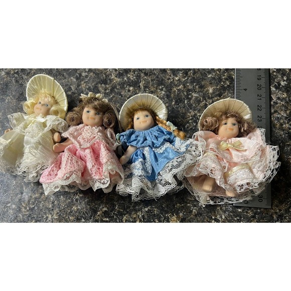 Cameo Kids Collection Porcelain‎ Mini Southern Belles- Lot Of 4 ~￼ Poseable - Picture 15 of 16